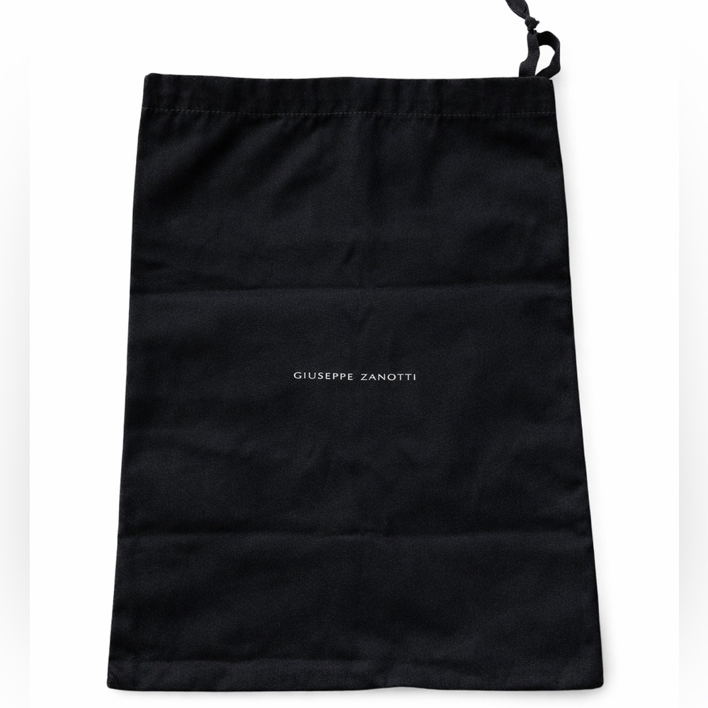 Authentic Giuseppe Zanotti Black Dust Bag Drawstring Shoe Cover 15.5 x 11